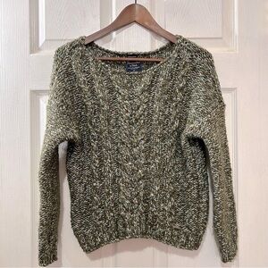 Abercrombie & Fitch Sweater Oversized Women's Green & Blue Marbled Size Medium